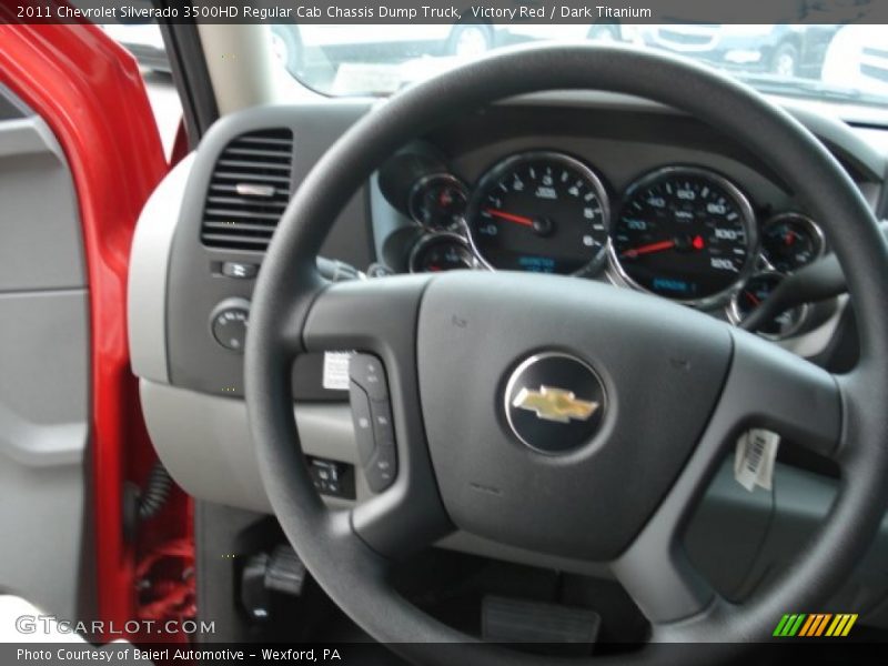 Victory Red / Dark Titanium 2011 Chevrolet Silverado 3500HD Regular Cab Chassis Dump Truck