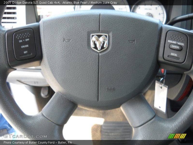 Atlantic Blue Pearl / Medium Slate Gray 2005 Dodge Dakota SLT Quad Cab 4x4