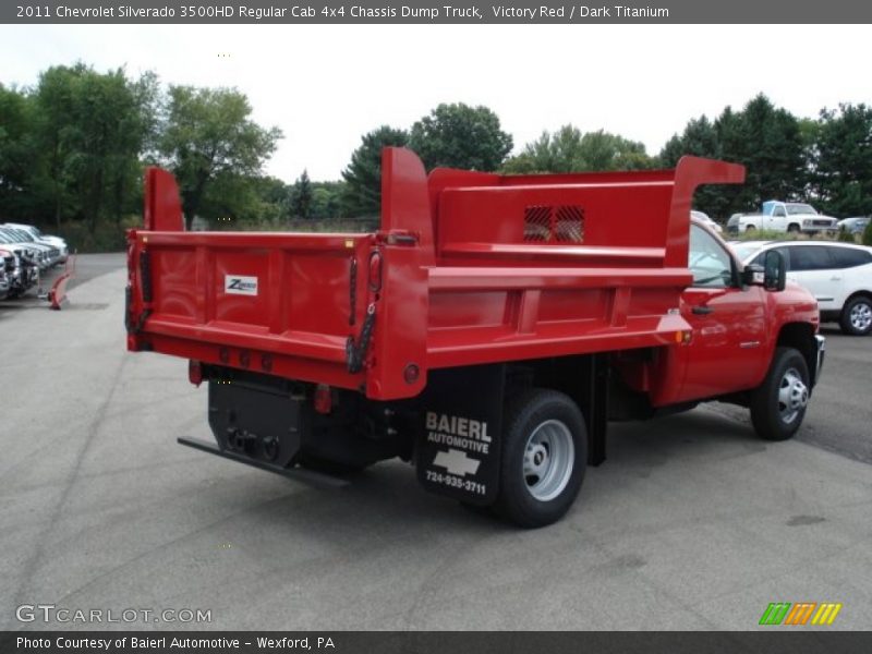 Victory Red / Dark Titanium 2011 Chevrolet Silverado 3500HD Regular Cab 4x4 Chassis Dump Truck