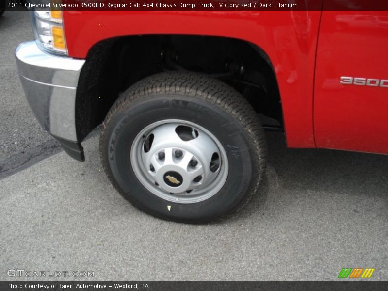 Victory Red / Dark Titanium 2011 Chevrolet Silverado 3500HD Regular Cab 4x4 Chassis Dump Truck