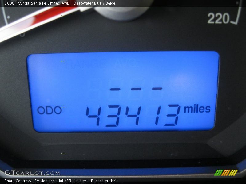 Deepwater Blue / Beige 2008 Hyundai Santa Fe Limited 4WD