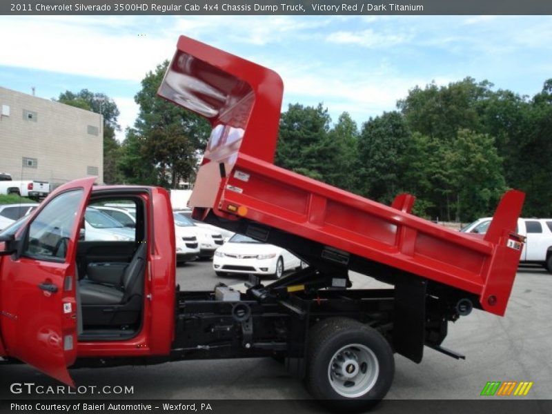 Victory Red / Dark Titanium 2011 Chevrolet Silverado 3500HD Regular Cab 4x4 Chassis Dump Truck