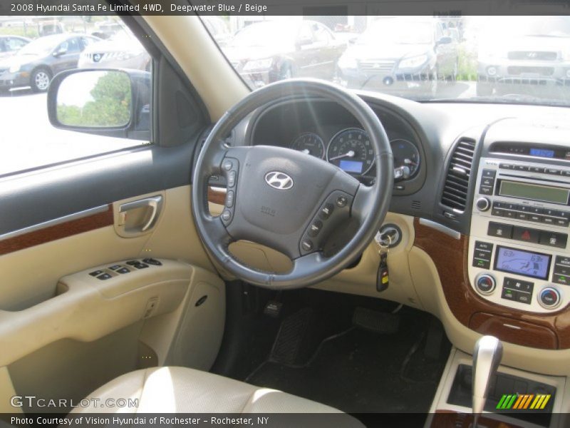 Deepwater Blue / Beige 2008 Hyundai Santa Fe Limited 4WD