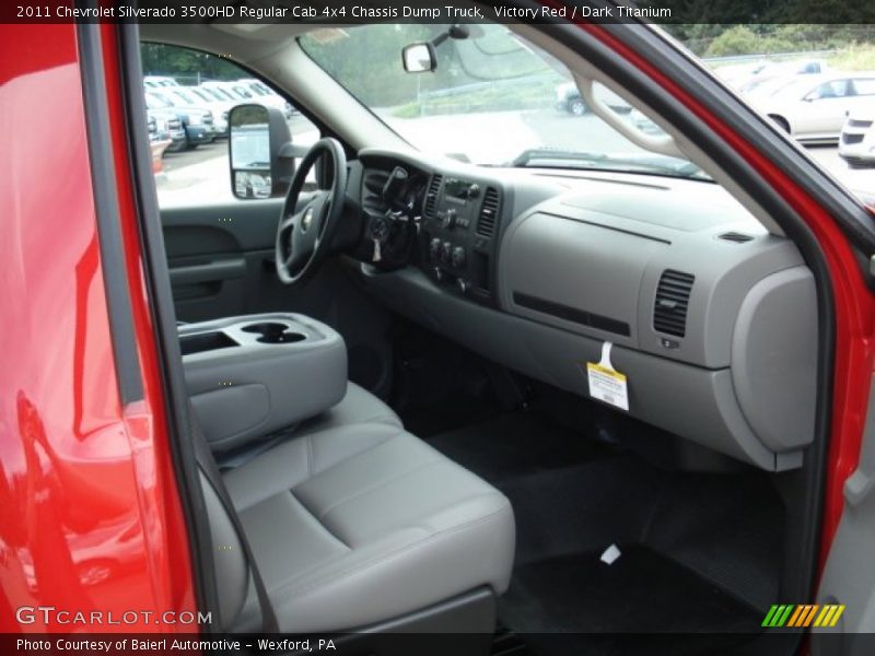 Victory Red / Dark Titanium 2011 Chevrolet Silverado 3500HD Regular Cab 4x4 Chassis Dump Truck
