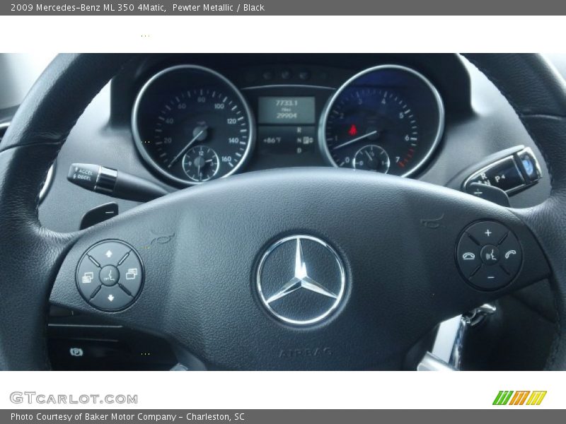 Pewter Metallic / Black 2009 Mercedes-Benz ML 350 4Matic
