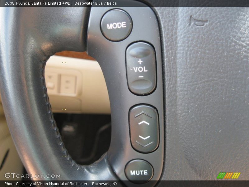 Deepwater Blue / Beige 2008 Hyundai Santa Fe Limited 4WD