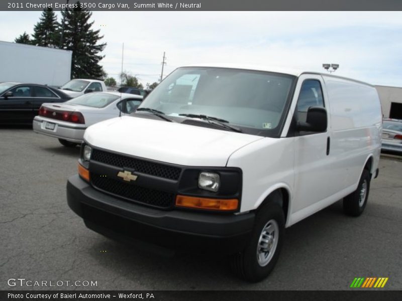 Summit White / Neutral 2011 Chevrolet Express 3500 Cargo Van