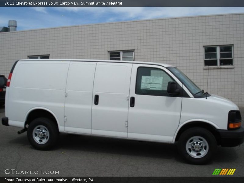 Summit White / Neutral 2011 Chevrolet Express 3500 Cargo Van