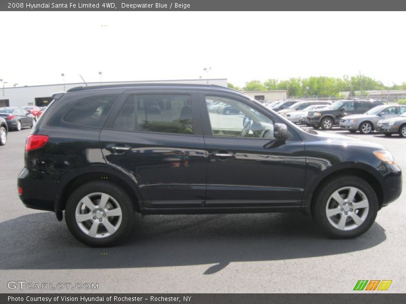 Deepwater Blue / Beige 2008 Hyundai Santa Fe Limited 4WD