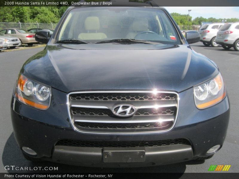 Deepwater Blue / Beige 2008 Hyundai Santa Fe Limited 4WD