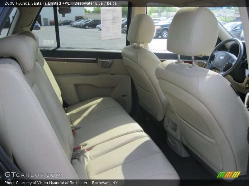 Deepwater Blue / Beige 2008 Hyundai Santa Fe Limited 4WD