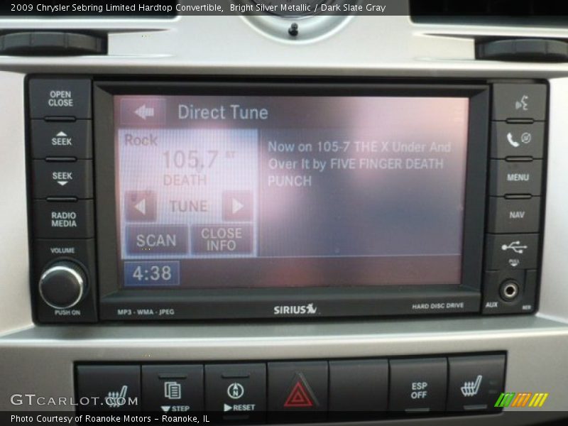 Audio System of 2009 Sebring Limited Hardtop Convertible