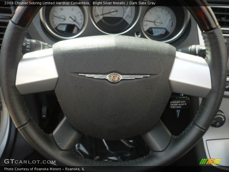 Bright Silver Metallic / Dark Slate Gray 2009 Chrysler Sebring Limited Hardtop Convertible