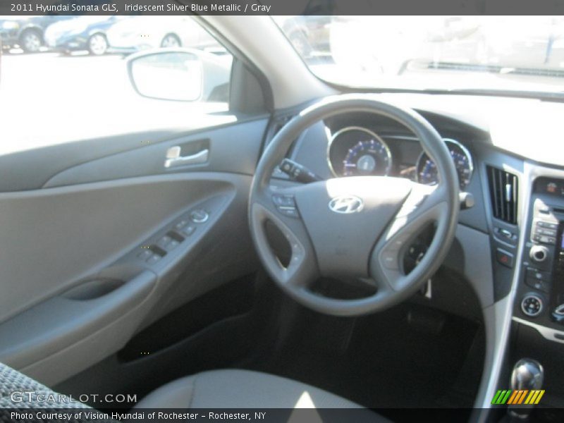 Iridescent Silver Blue Metallic / Gray 2011 Hyundai Sonata GLS