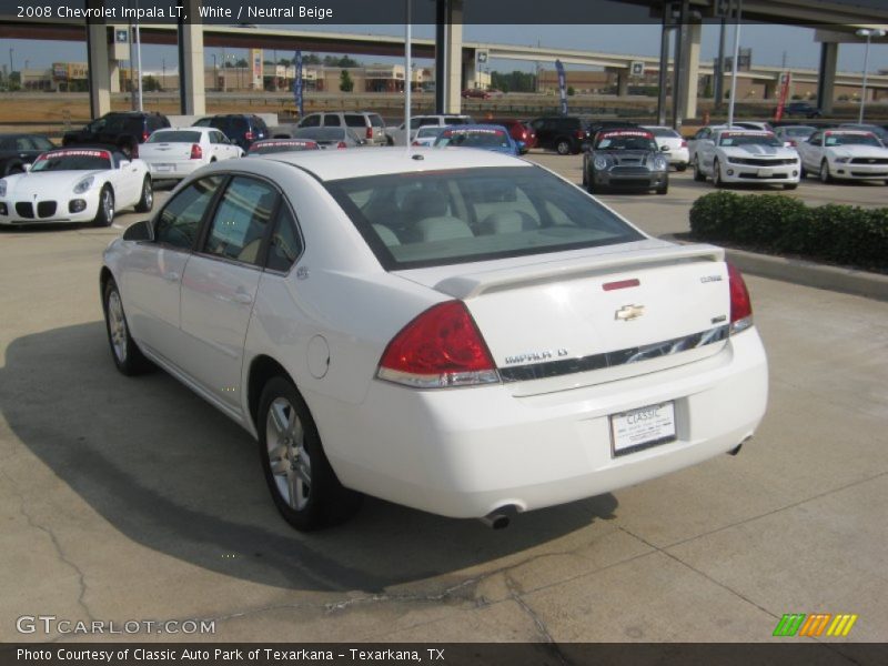 White / Neutral Beige 2008 Chevrolet Impala LT