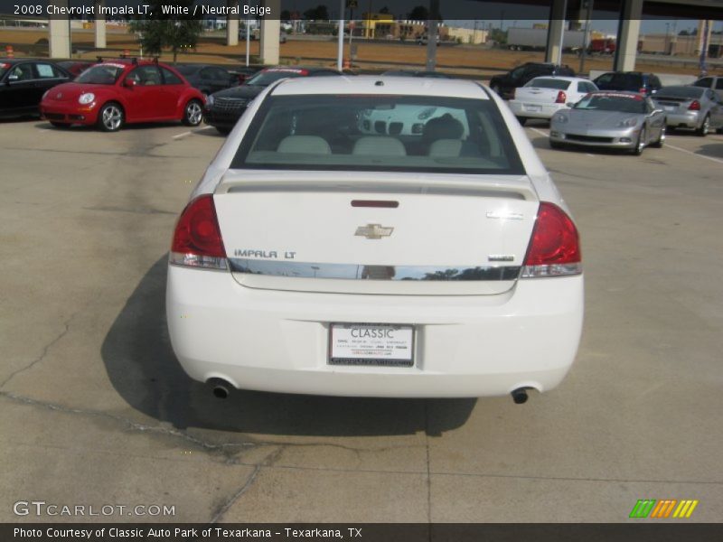 White / Neutral Beige 2008 Chevrolet Impala LT