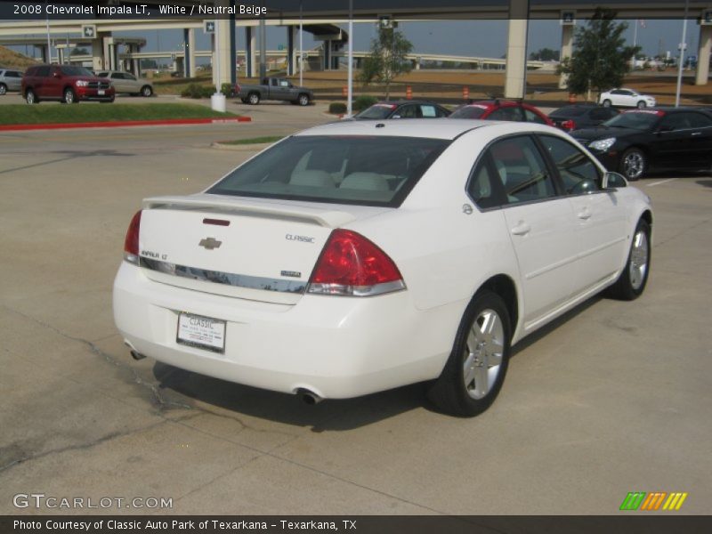 White / Neutral Beige 2008 Chevrolet Impala LT
