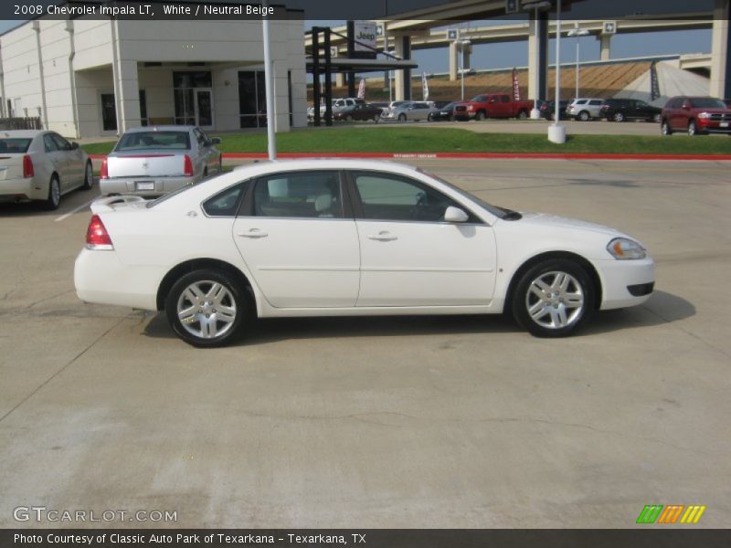 White / Neutral Beige 2008 Chevrolet Impala LT