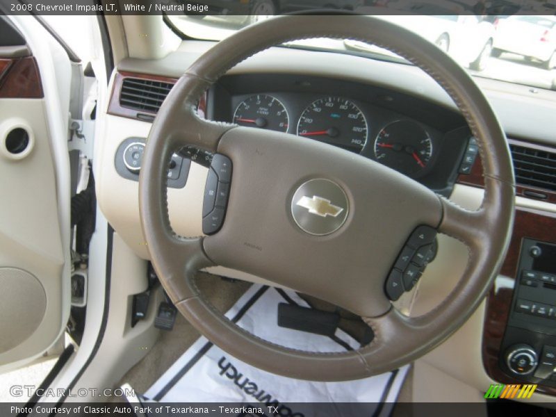 White / Neutral Beige 2008 Chevrolet Impala LT