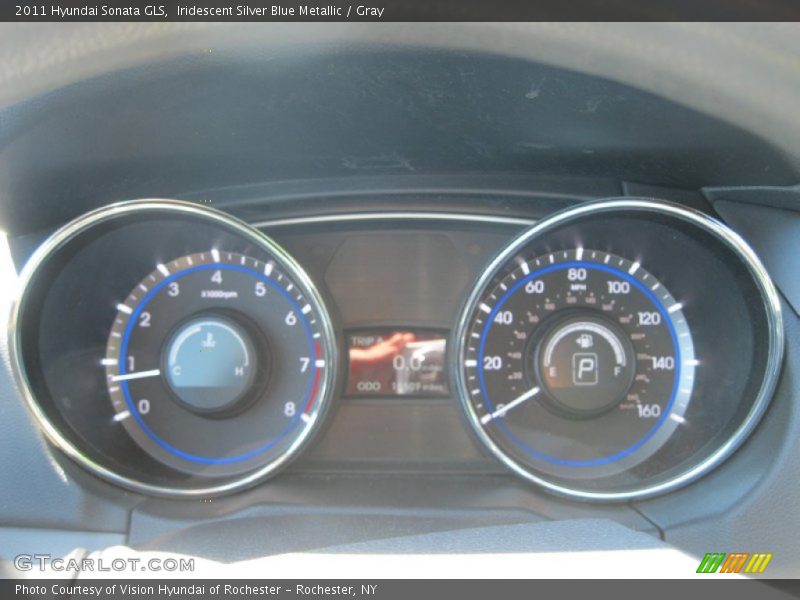 Iridescent Silver Blue Metallic / Gray 2011 Hyundai Sonata GLS