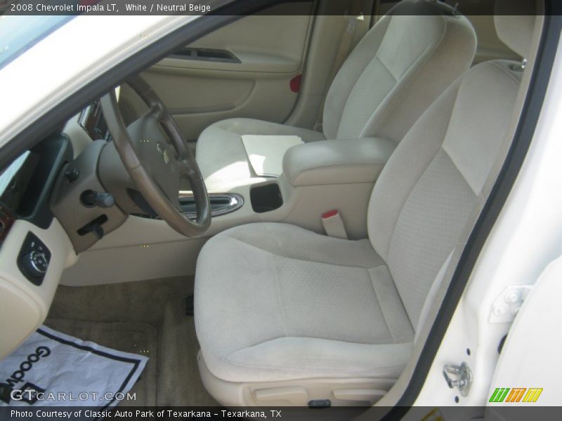 White / Neutral Beige 2008 Chevrolet Impala LT