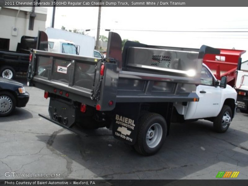Summit White / Dark Titanium 2011 Chevrolet Silverado 3500HD Regular Cab Chassis Dump Truck
