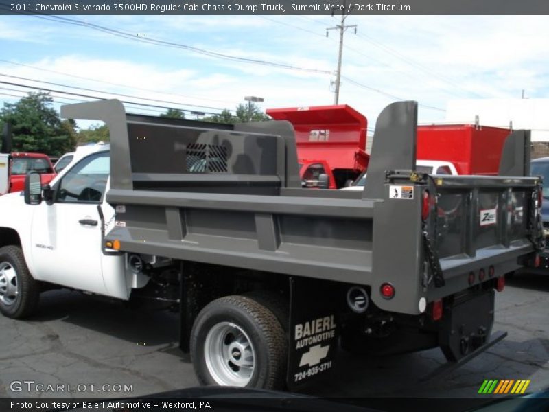 Summit White / Dark Titanium 2011 Chevrolet Silverado 3500HD Regular Cab Chassis Dump Truck