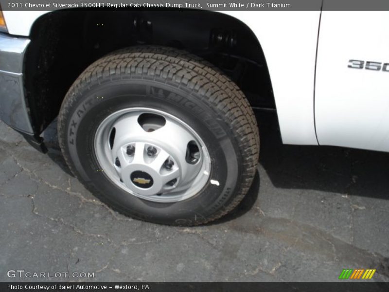 Summit White / Dark Titanium 2011 Chevrolet Silverado 3500HD Regular Cab Chassis Dump Truck