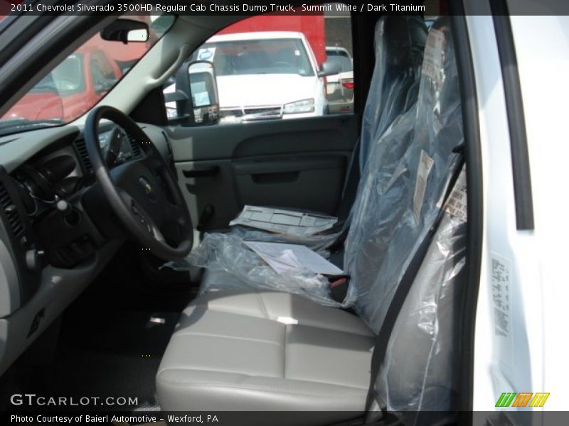 Summit White / Dark Titanium 2011 Chevrolet Silverado 3500HD Regular Cab Chassis Dump Truck
