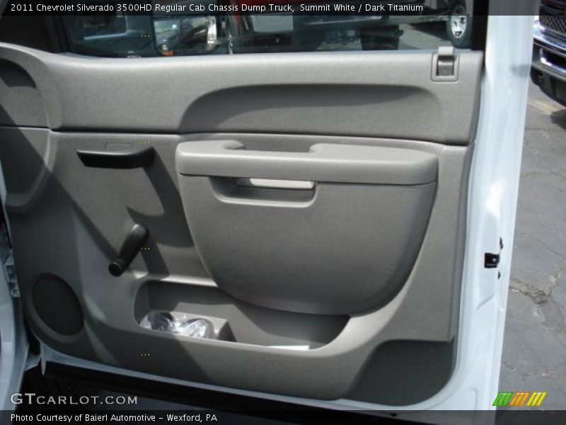 Summit White / Dark Titanium 2011 Chevrolet Silverado 3500HD Regular Cab Chassis Dump Truck