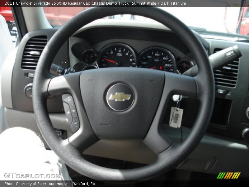 Summit White / Dark Titanium 2011 Chevrolet Silverado 3500HD Regular Cab Chassis Dump Truck
