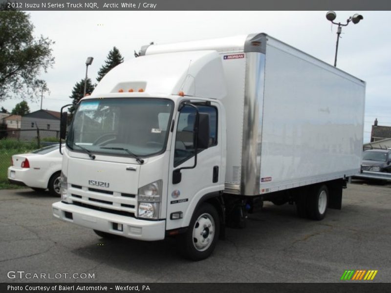 Arctic White / Gray 2012 Isuzu N Series Truck NQR