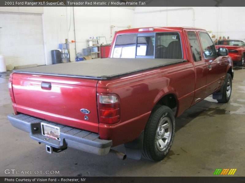 Toreador Red Metallic / Medium Prairie Tan 2001 Ford Ranger XLT SuperCab