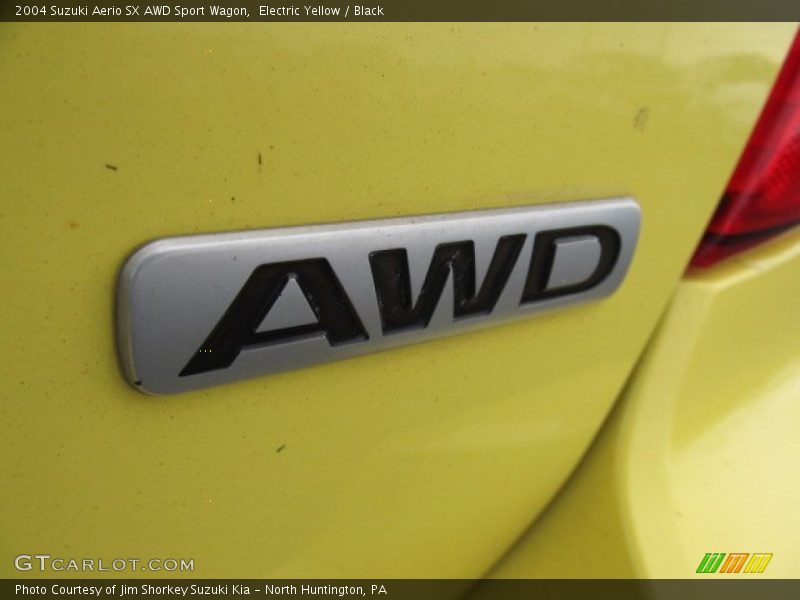 Electric Yellow / Black 2004 Suzuki Aerio SX AWD Sport Wagon