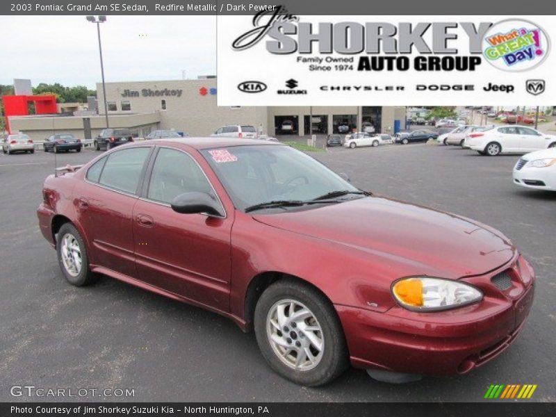 Redfire Metallic / Dark Pewter 2003 Pontiac Grand Am SE Sedan