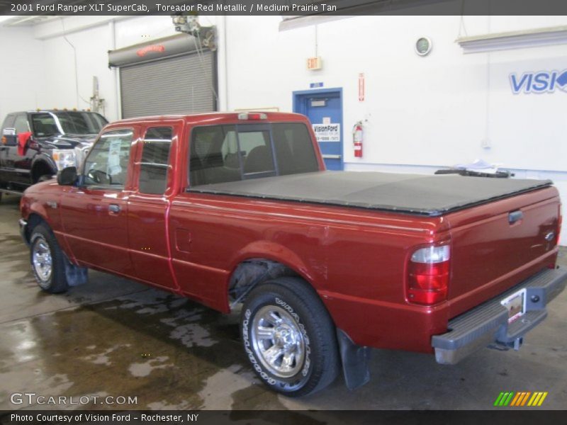 Toreador Red Metallic / Medium Prairie Tan 2001 Ford Ranger XLT SuperCab