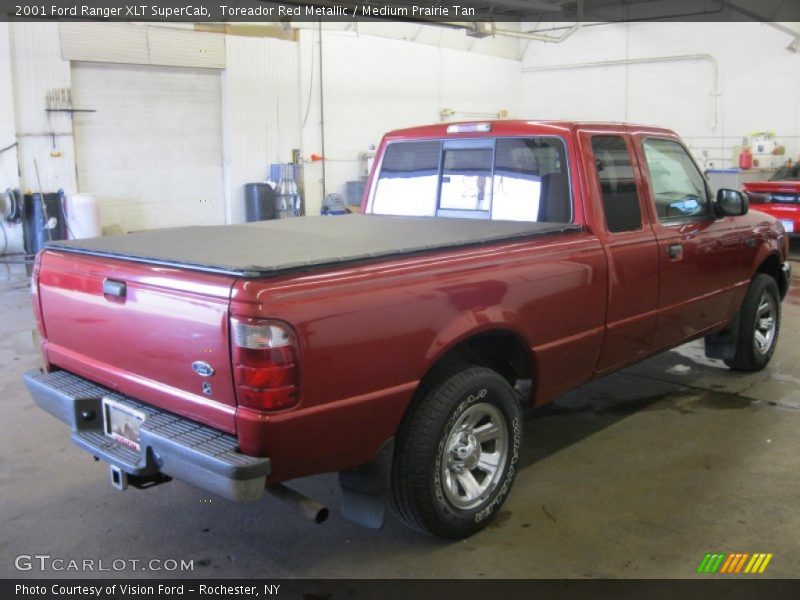 Toreador Red Metallic / Medium Prairie Tan 2001 Ford Ranger XLT SuperCab