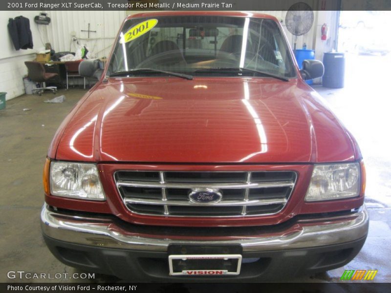 Toreador Red Metallic / Medium Prairie Tan 2001 Ford Ranger XLT SuperCab