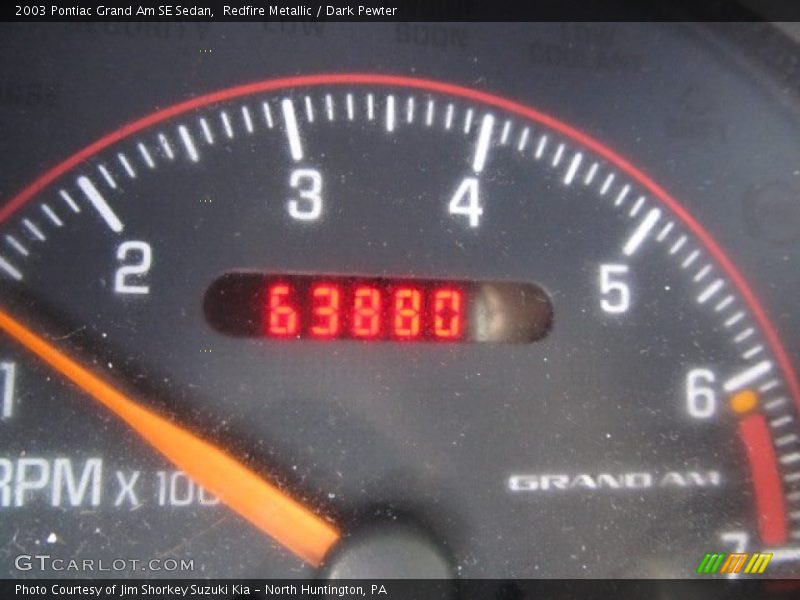 Redfire Metallic / Dark Pewter 2003 Pontiac Grand Am SE Sedan