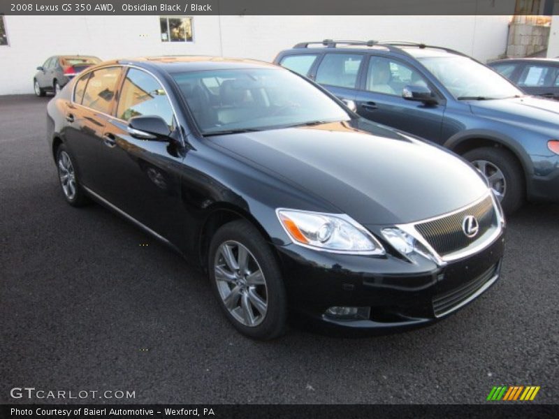 Obsidian Black / Black 2008 Lexus GS 350 AWD
