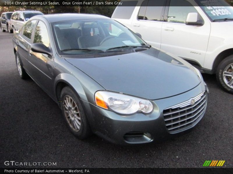 Onyx Green Pearl / Dark Slate Gray 2004 Chrysler Sebring LX Sedan
