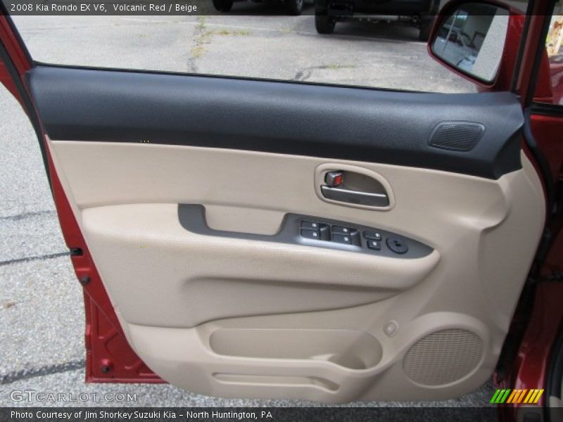 Volcanic Red / Beige 2008 Kia Rondo EX V6