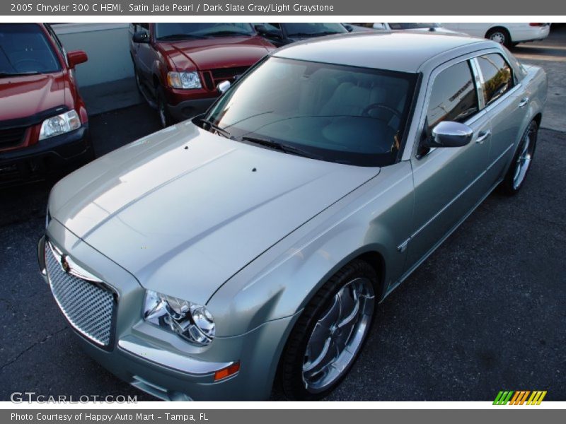 Satin Jade Pearl / Dark Slate Gray/Light Graystone 2005 Chrysler 300 C HEMI