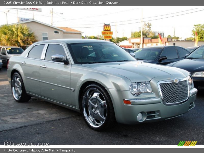 Satin Jade Pearl / Dark Slate Gray/Light Graystone 2005 Chrysler 300 C HEMI