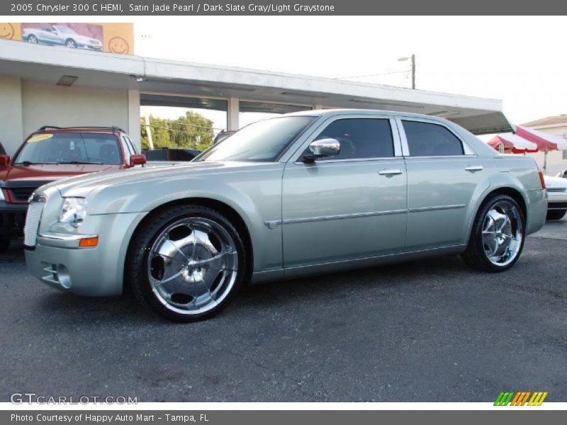 Satin Jade Pearl / Dark Slate Gray/Light Graystone 2005 Chrysler 300 C HEMI