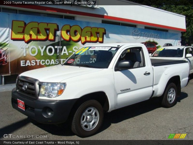 Super White / Graphite Gray 2009 Toyota Tacoma Regular Cab