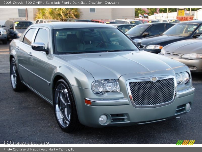 Satin Jade Pearl / Dark Slate Gray/Light Graystone 2005 Chrysler 300 C HEMI