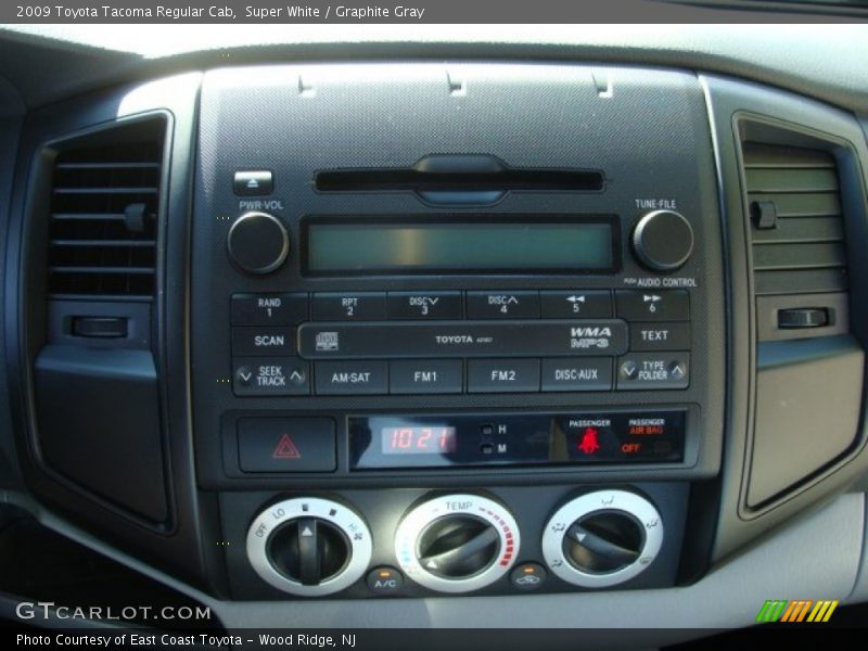 Super White / Graphite Gray 2009 Toyota Tacoma Regular Cab