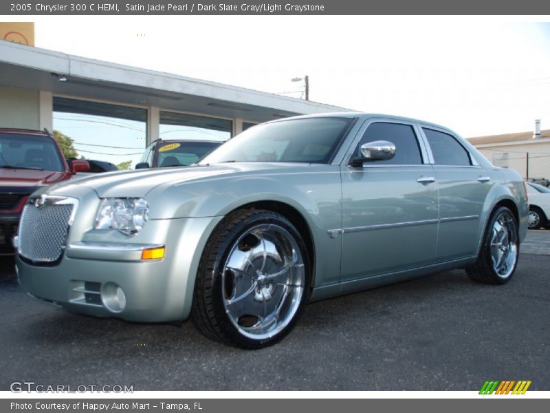 Satin Jade Pearl / Dark Slate Gray/Light Graystone 2005 Chrysler 300 C HEMI