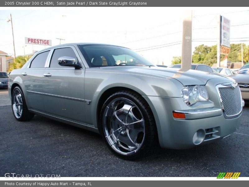 Satin Jade Pearl / Dark Slate Gray/Light Graystone 2005 Chrysler 300 C HEMI